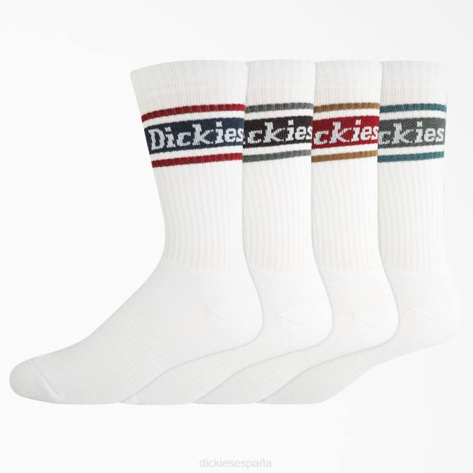 calcetines de rugby a rayas pack de 4 unisexo Dickies blanco (wh) N8N02794 accesorios