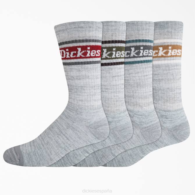calcetines de rugby a rayas pack de 4 unisexo Dickies gris (gy) N8N02791 accesorios