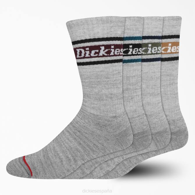 calcetines de rugby a rayas pack de 4 unisexo Dickies gris/raya de otoño (gsa) N8N02789 accesorios