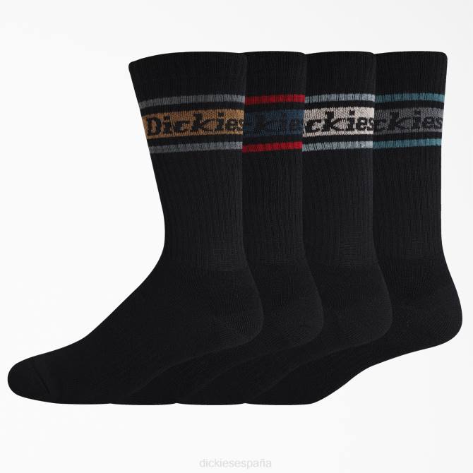 calcetines de rugby a rayas pack de 4 unisexo Dickies negro (negro) N8N02785 accesorios