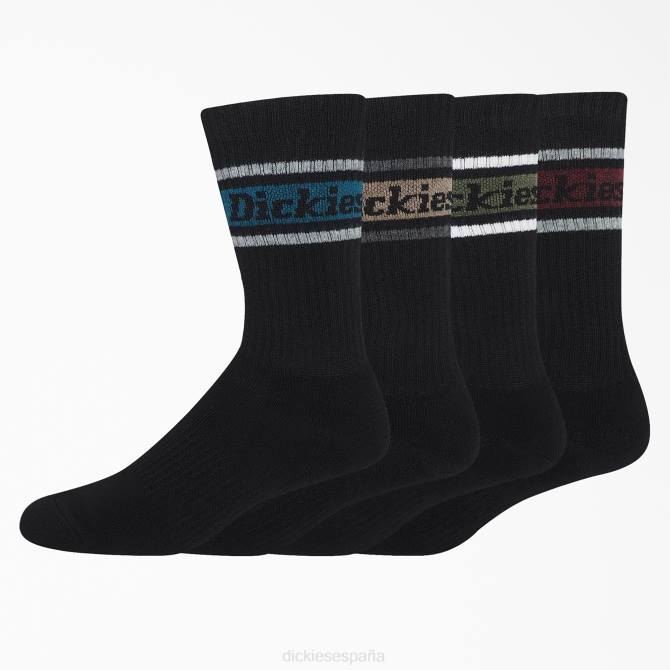 calcetines de rugby a rayas pack de 4 unisexo Dickies negro/raya de otoño (bsf) N8N02787 accesorios