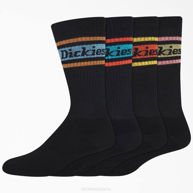calcetines de rugby a rayas pack de 4 unisexo Dickies negro/raya primavera (bsn) N8N02788 accesorios
