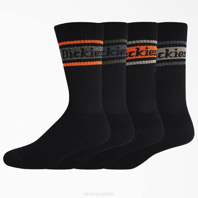calcetines de rugby a rayas pack de 4 unisexo Dickies raya negra (bks) N8N02786 accesorios