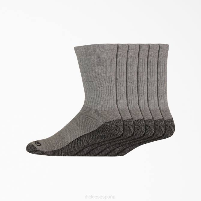 paquete de 6 calcetines de trabajo con control de humedad unisexo Dickies gris (gy) N8N02952 accesorios