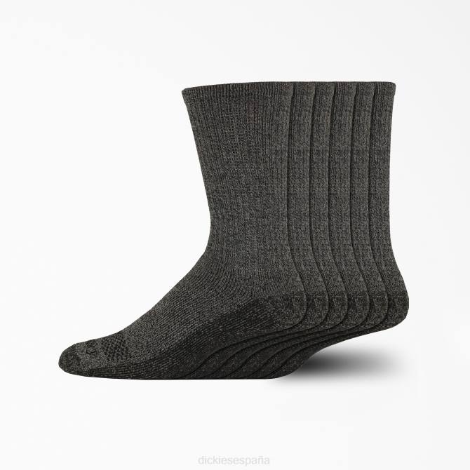 paquete de 6 calcetines de trabajo con control de humedad unisexo Dickies negro (bk1) N8N02951 accesorios