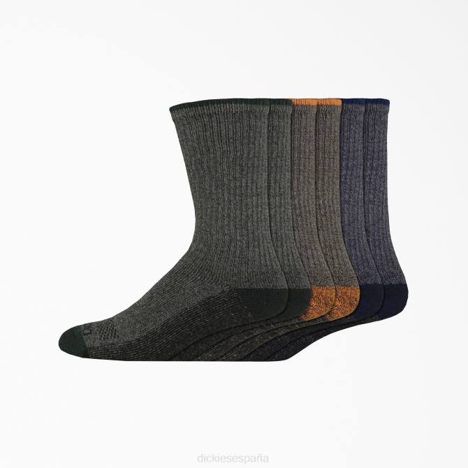 paquete de 6 calcetines de trabajo con control de humedad unisexo Dickies surtido oscuro (as9) N8N02948 accesorios