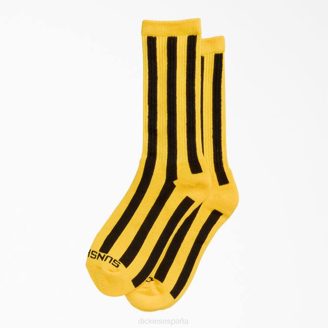 calcetines con rayas de sol de nueva york unisexo Dickies amarillo (yl) N8N02925 accesorios