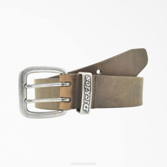 cinturón de piel con hebilla de doble punta unisexo Dickies bronceado N8N02810 accesorios