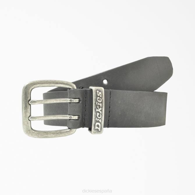 cinturón de piel con hebilla de doble punta unisexo Dickies negro (negro) N8N02809 accesorios