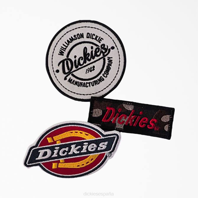 paquete de 3 parches termoadhesivos con logo de camuflaje unisexo Dickies colores surtidos (qa) N8N02756 accesorios