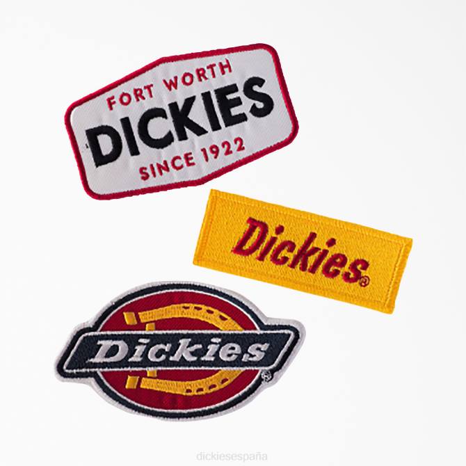 paquete de 3 parches termoadhesivos con logo unisexo Dickies colores surtidos (qa) N8N02755 accesorios
