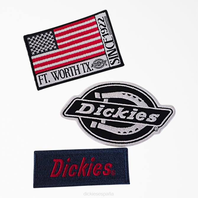 paquete de 3 parches termoadhesivos con logo y bandera unisexo Dickies colores surtidos (qa) N8N02759 accesorios