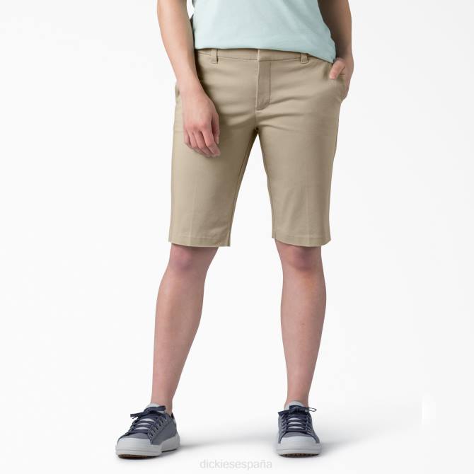 bermudas de forma perfecta 11" mujer Dickies piedra oxford enjuagada (rdg2) N8N02234 ropa de trabajo