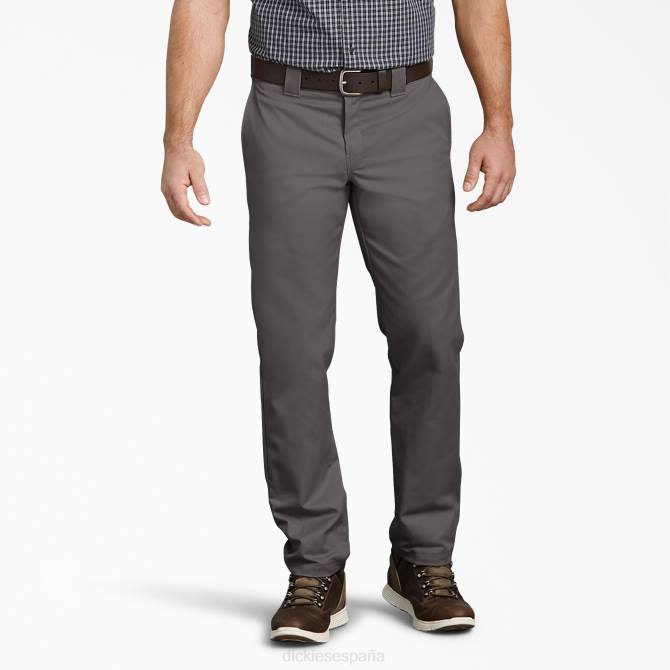 pantalones de trabajo multiusos con bolsillos y pernera cónica slim fit hombres Dickies gris grava (vg) N8N0112 ropa de trabajo
