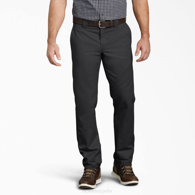 pantalones de trabajo multiusos con bolsillos y pernera cónica slim fit hombres Dickies negro (negro) N8N0108 ropa de trabajo