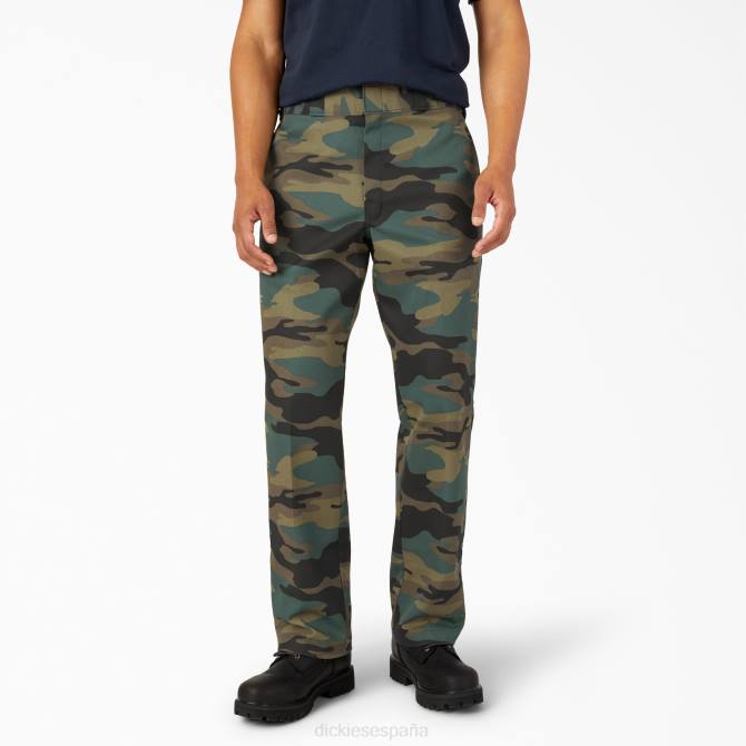 pantalones de trabajo originales 874 hombres Dickies camuflaje verde cazador (hrc) N8N09 ropa de trabajo