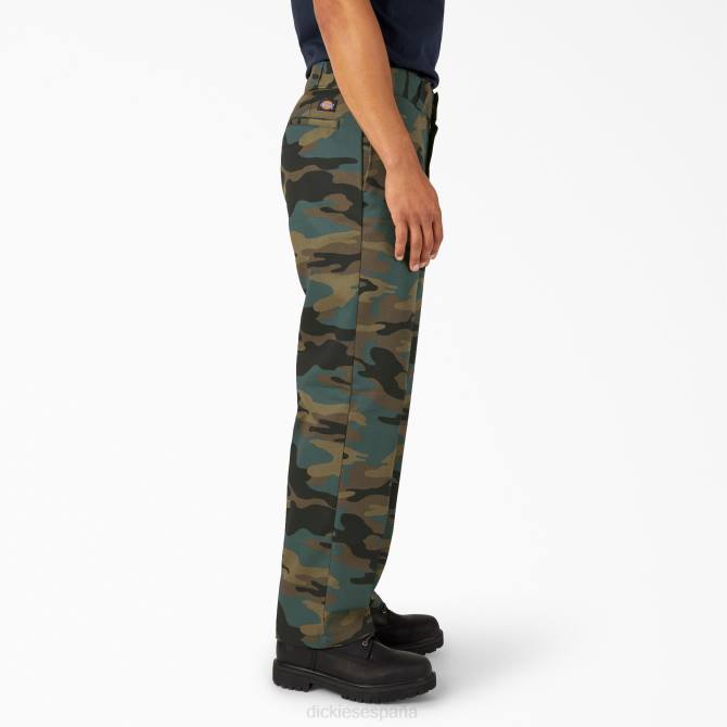pantalones de trabajo originales 874 hombres Dickies camuflaje verde cazador (hrc) N8N09 ropa de trabajo