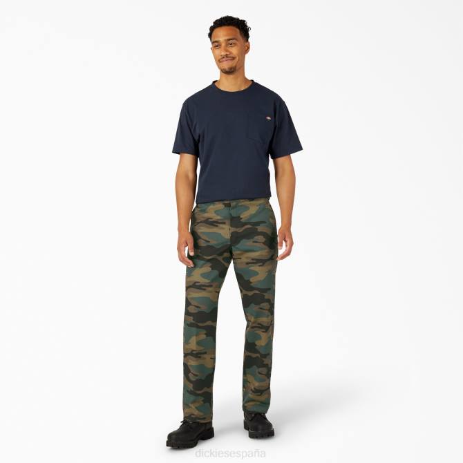 pantalones de trabajo originales 874 hombres Dickies camuflaje verde cazador (hrc) N8N09 ropa de trabajo