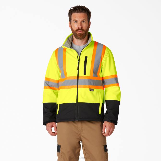 chaqueta softshell de seguridad de alta visibilidad unisexo Dickies amarillo ansi (ay) N8N01456 ropa de trabajo