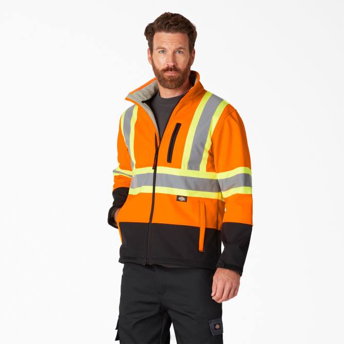 chaqueta softshell de seguridad de alta visibilidad unisexo Dickies naranja ansi (ao) N8N01455 ropa de trabajo