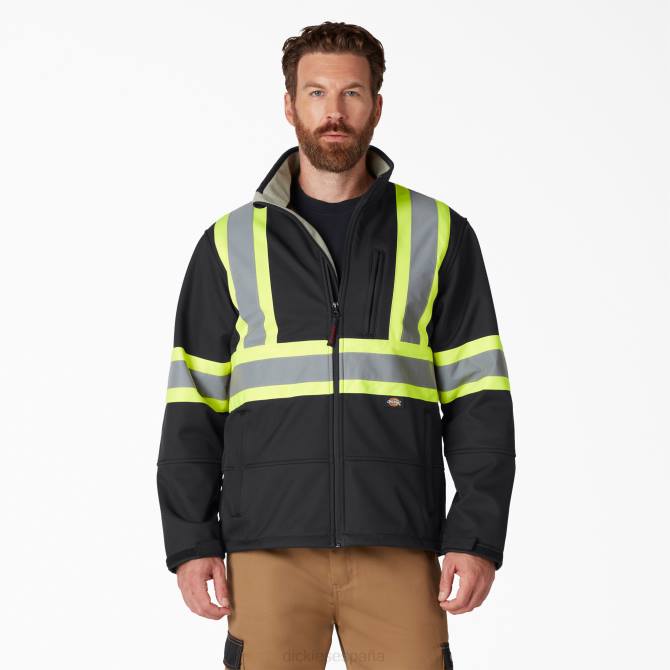 chaqueta softshell de seguridad de alta visibilidad unisexo Dickies negro (negro) N8N01457 ropa de trabajo