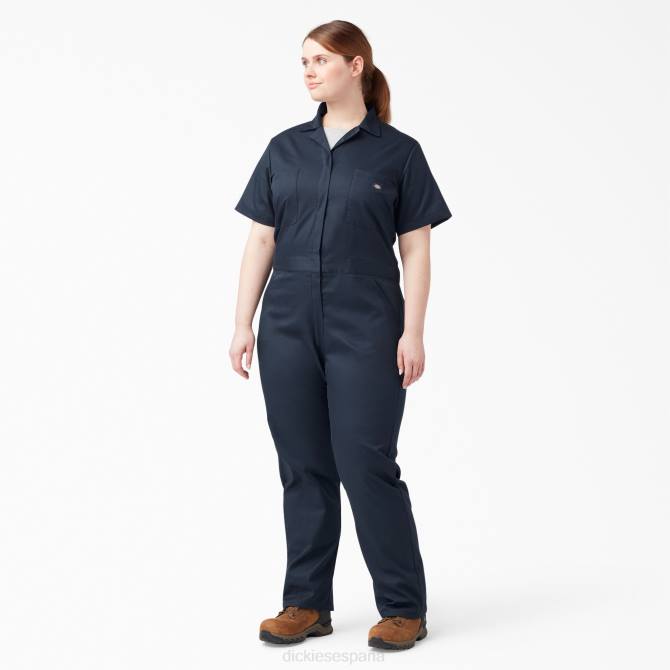 más overoles flexibles de manga corta para refrigeración mujer Dickies azul marino oscuro (dn) N8N01551 ropa de trabajo