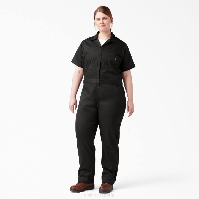 más overoles flexibles de manga corta para refrigeración mujer Dickies negro (negro) N8N01550 ropa de trabajo