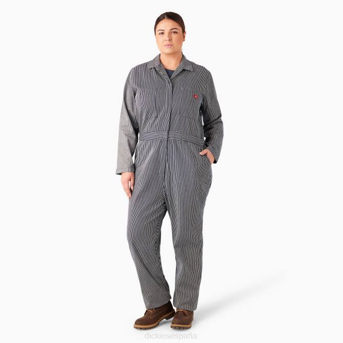 overol de manga larga con rayas de nogal plus mujer Dickies regular N8N01951 ropa de trabajo