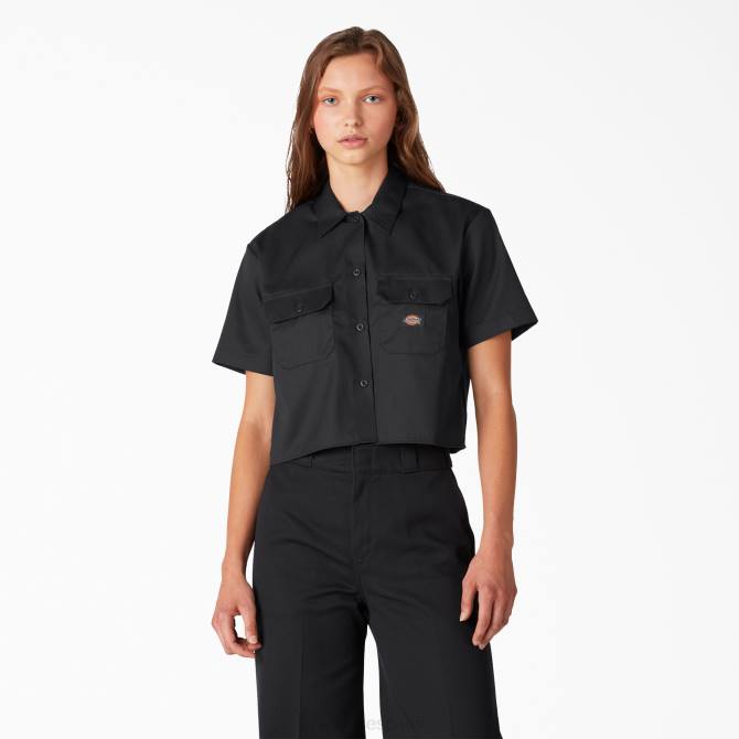 camisa corta de trabajo mujer Dickies negro (negro) N8N02004 ropa de trabajo