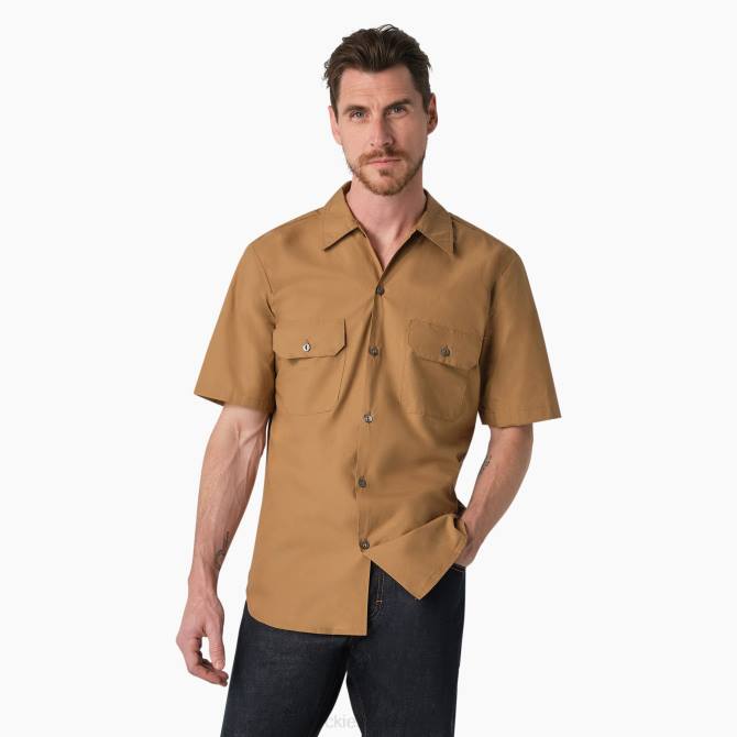 camisa de trabajo de manga corta de 1922 hombres Dickies arce enjuagado (rma) N8N0923 ropa de trabajo