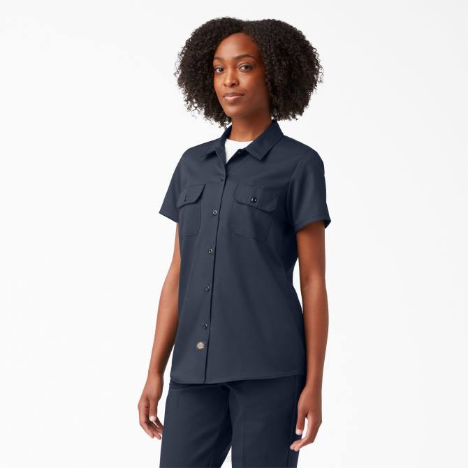 574 camisa de trabajo original mujer Dickies azul marino oscuro (asn) N8N01531 ropa de trabajo