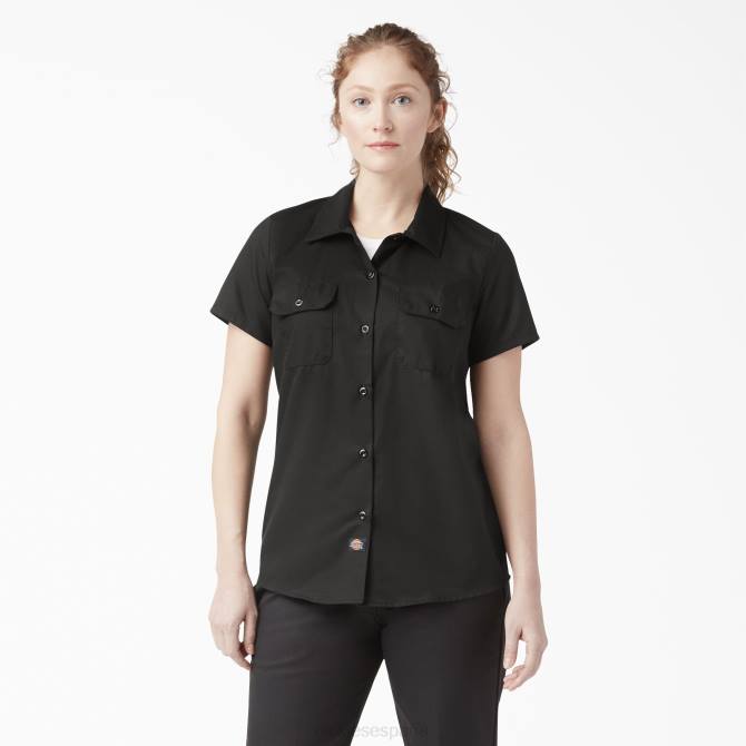 574 camisa de trabajo original mujer Dickies negro (bsk) N8N01532 ropa de trabajo