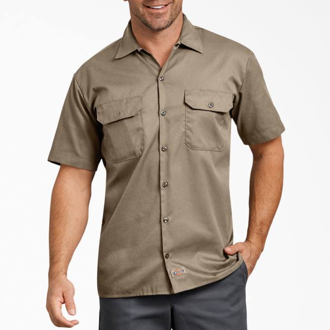 camisa de trabajo de manga corta con corte holgado hombres Dickies arena del desierto (ds) N8N0599 ropa de trabajo