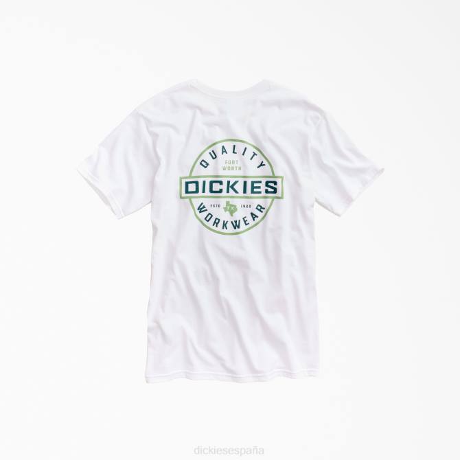 camiseta gráfica de ropa de trabajo de calidad hombres Dickies blanco (wh) N8N0796 ropa de trabajo