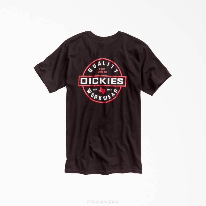 camiseta gráfica de ropa de trabajo de calidad hombres Dickies negro (kbk) N8N0795 ropa de trabajo
