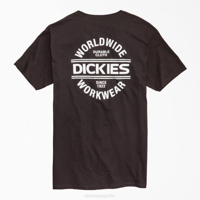 camiseta gráfica de ropa de trabajo en todo el mundo hombres Dickies negro (kbk) N8N0926 ropa de trabajo