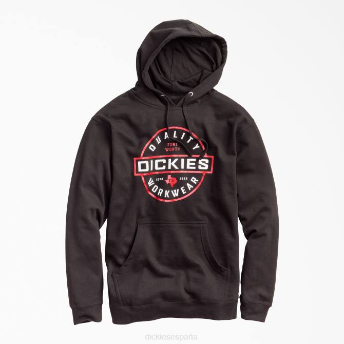 sudadera con capucha y gráfico de ropa de trabajo de calidad de vellón hombres Dickies negro (kbk) N8N01143 ropa de trabajo