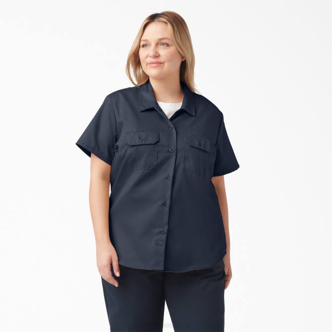 más 574 camisa de trabajo original mujer Dickies azul marino oscuro (asn) N8N01536 ropa de trabajo