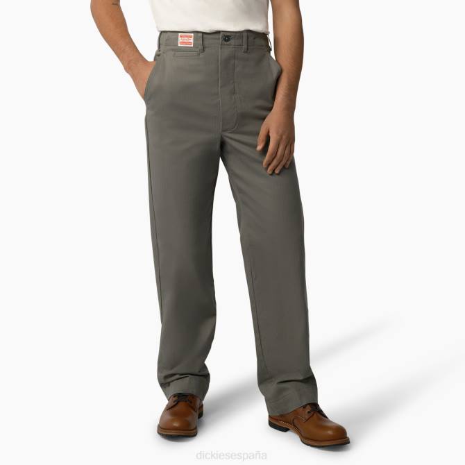 1922 pantalones militares hombres Dickies aceituna en polvo enjuagada (rdo) N8N072 vestir