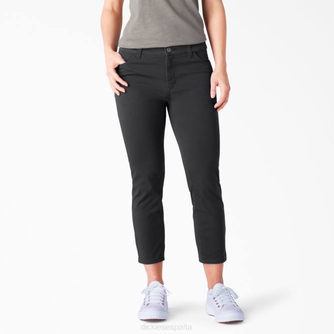 capri ajustados de forma perfecta mujer Dickies negro enjuagado (rbkx) N8N01815 vestir
