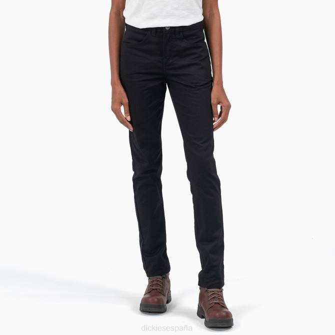 pantalones pitillo de sarga de tiro alto mujer Dickies regular N8N01849 vestir