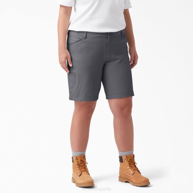 además de pantalones cortos de refrigeración 9" mujer Dickies gris grafito (ga) N8N01615 vestir
