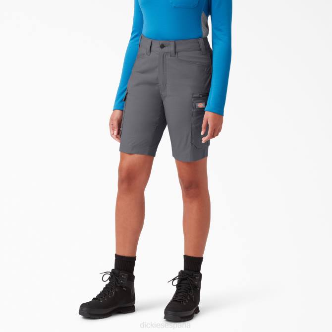 pantalón corto temp-iq 365 9" mujer Dickies gris grafito (ga) N8N01613 vestir