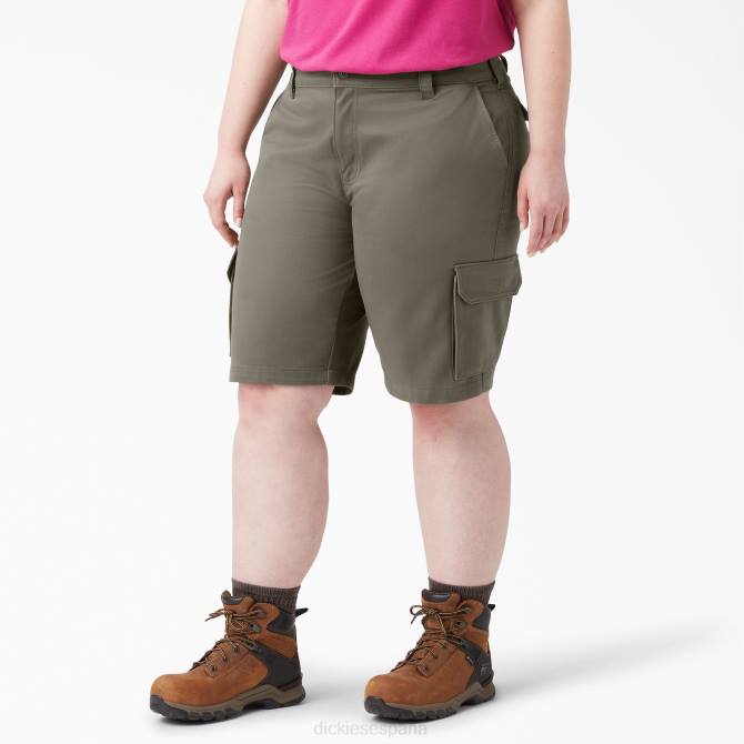 pantalones cortos tipo cargo con ajuste relajado de 11" mujer Dickies hoja de uva (ge) N8N02232 vestir