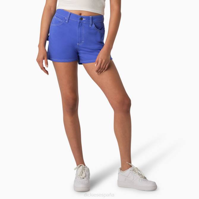 pantalones cortos de carpintero de cintura alta 3" mujer Dickies cielo satinado (sk2) N8N02219 vestir