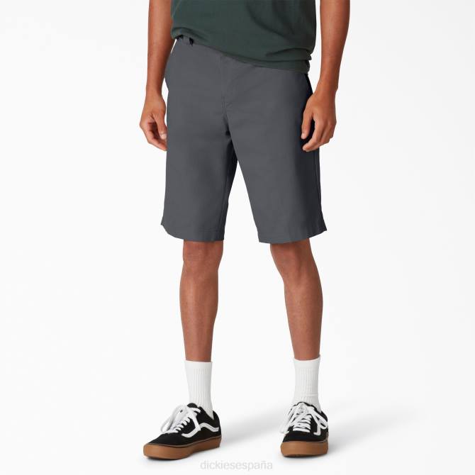 pantalones cortos de skate slim fit 11" hombres Dickies gris carbón (ch) N8N0382 vestir