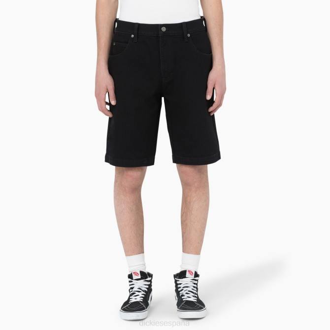 pantalones cortos de skateboarding wingville 11" hombres Dickies mezclilla negra (l9d) N8N0456 vestir