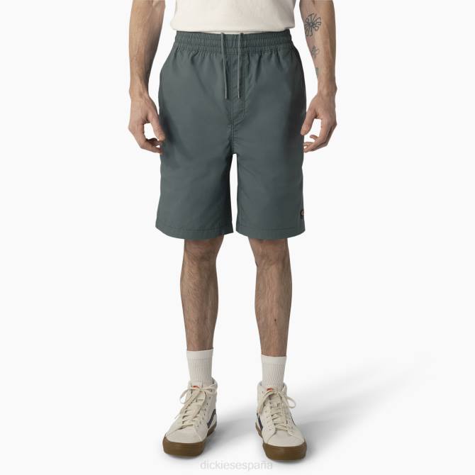patineta becas pase pantalones cortos 9" hombres Dickies lincoln verde (ln) N8N0465 vestir