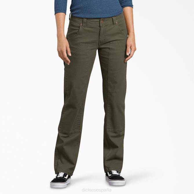 pantalones de carpintero con doble frente de pato mujer Dickies regular N8N01777 vestir