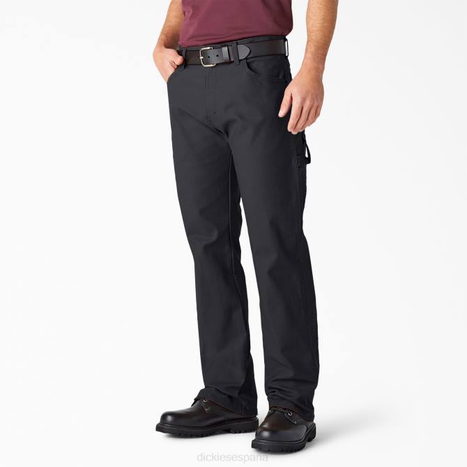pantalones de carpintero de pato pesado de ajuste relajado hombres Dickies negro enjuagado (rbk) N8N085 vestir